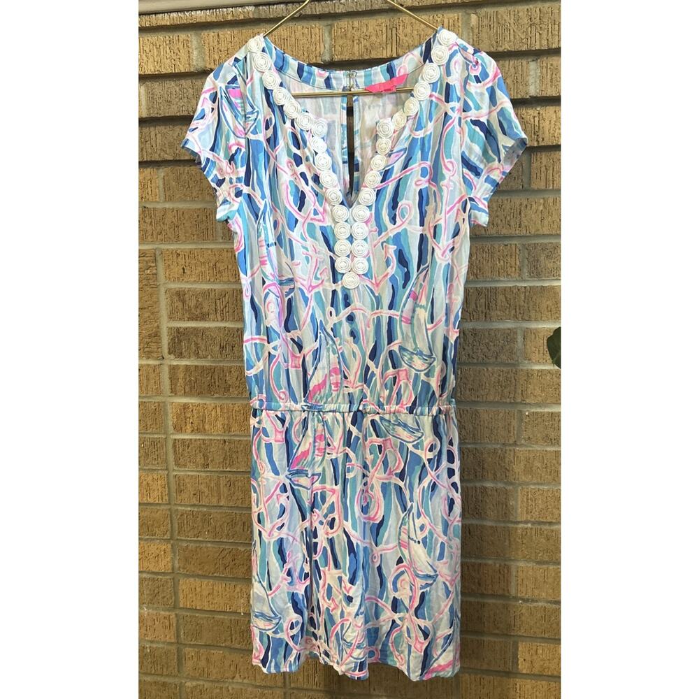 Lily Pulitzer Reble Skort Dress Blue Skim Color Rebel Naiti Print Size Medium